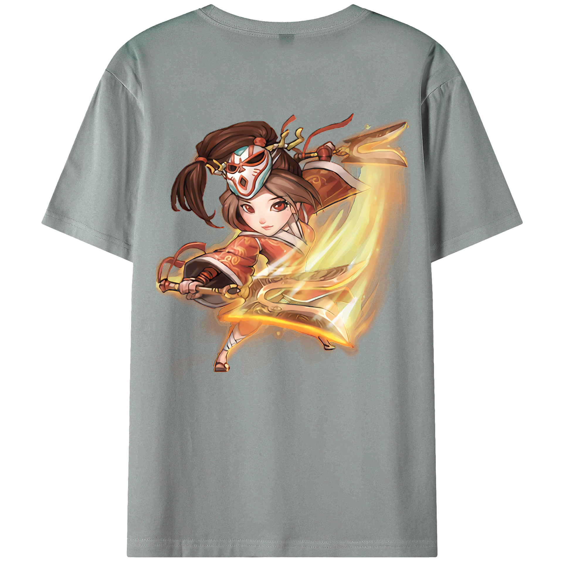 （画像用） リーグ・オブ・レジェンド League of Legends LOL 綿100％ メンズ半袖Tシャツ（バックプリント） 通気性